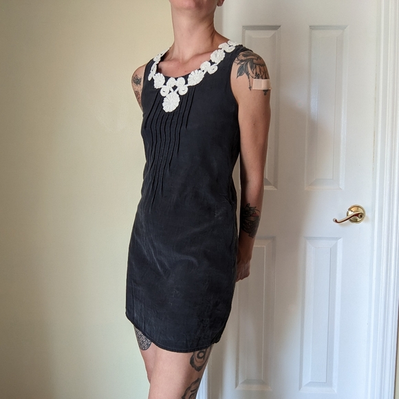 Jenny Han Charcoal Silk Mini Dress - Picture 6 of 6